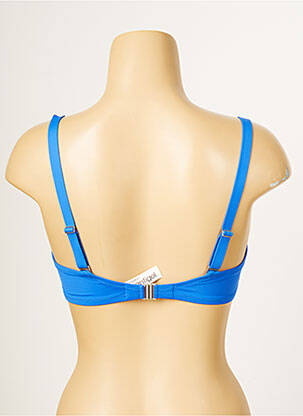 Haut de maillot de bain stretch haut soutien-gorge balconnet bleu ANTIGEL femme