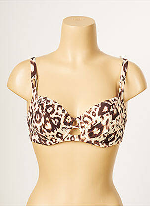 Haut de maillot de bain stretch haut soutien-gorge emboitant beige ANTIGEL femme