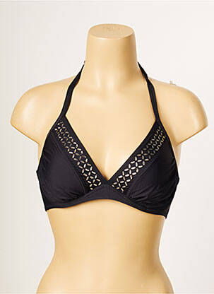 Haut de maillot de bain stretch haut soutien-gorge emboitant noir ANTIGEL femme