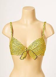 Haut de maillot de bain stretch haut soutien-gorge emboitant jaune ANTIGEL femme