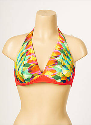 Haut de maillot de bain stretch haut soutien-gorge emboitant rouge ANTIGEL femme