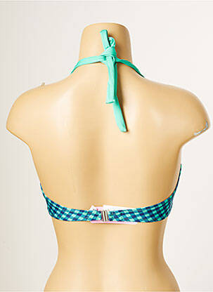Haut de maillot de bain stretch haut soutien-gorge emboitant bleu ANTIGEL femme