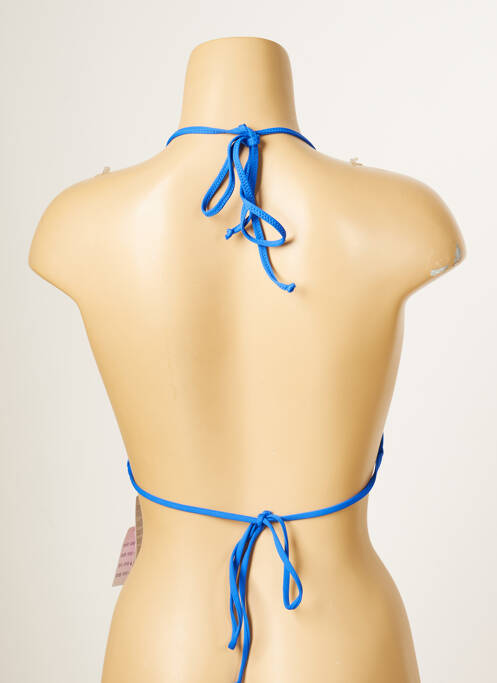Haut de maillot de bain fermeture liens à nouer haut triangles bleu ANTIGEL femme