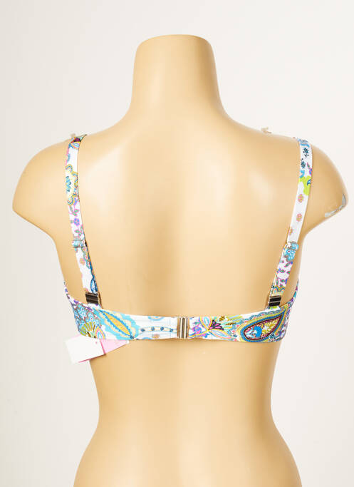Haut de maillot de bain stretch haut soutien-gorge balconnet bleu ANTIGEL femme