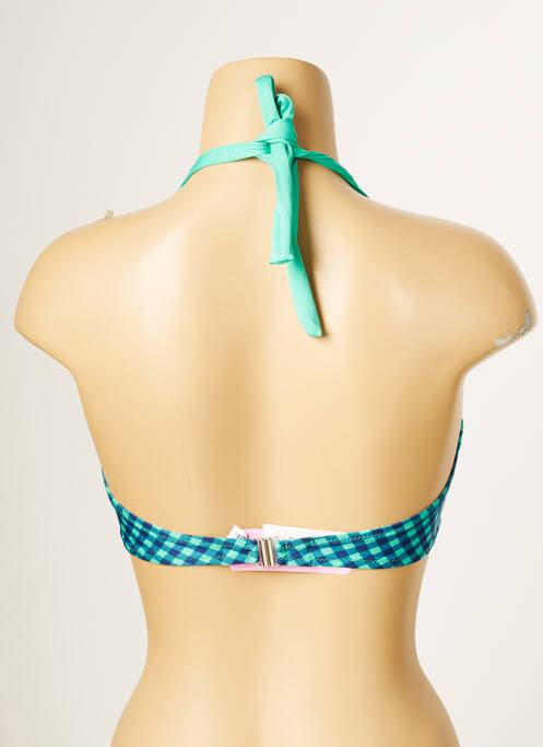 Haut de maillot de bain stretch haut soutien-gorge emboitant bleu ANTIGEL femme