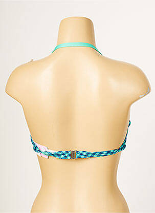 Haut de maillot de bain stretch haut soutien-gorge balconnet bleu ANTIGEL femme