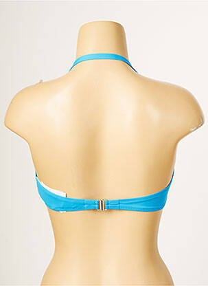 Haut de maillot de bain stretch haut soutien-gorge balconnet bleu ANTIGEL femme