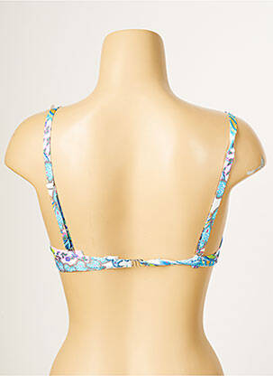 Haut de maillot de bain stretch haut soutien-gorge moulé bleu ANTIGEL femme