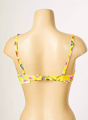 Haut de maillot de bain stretch haut soutien-gorge moulé jaune ANTIGEL femme