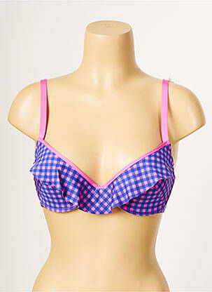 Haut de maillot de bain stretch haut soutien-gorge moulé violet ANTIGEL femme