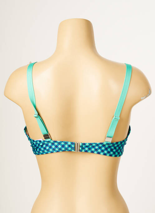 Haut de maillot de bain stretch haut soutien-gorge moulé bleu ANTIGEL femme