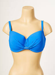 Haut de maillot de bain stretch haut soutien-gorge moulé bleu ANTIGEL femme