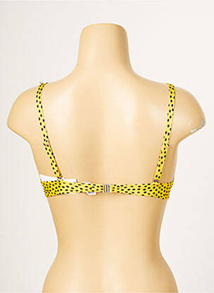 Haut de maillot de bain stretch haut soutien-gorge push-up jaune ANTIGEL femme