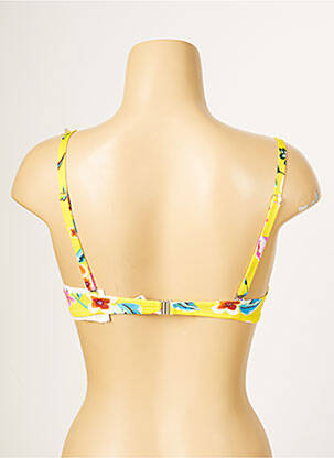 Haut de maillot de bain stretch haut soutien-gorge push-up jaune ANTIGEL femme