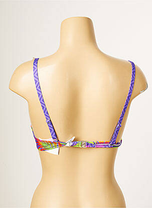 Haut de maillot de bain stretch haut soutien-gorge push-up violet ANTIGEL femme