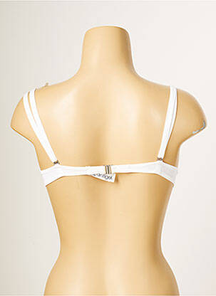 Haut de maillot de bain stretch haut soutien-gorge push-up blanc ANTIGEL femme