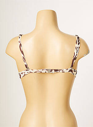 Haut de maillot de bain stretch haut soutien-gorge push-up beige ANTIGEL femme