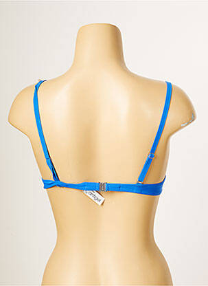 Haut de maillot de bain stretch haut soutien-gorge push-up bleu ANTIGEL femme