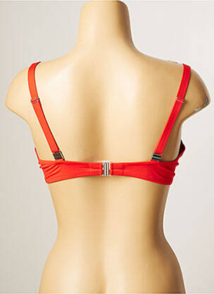 Haut de maillot de bain stretch haut soutien-gorge moulé rouge ANTIGEL femme