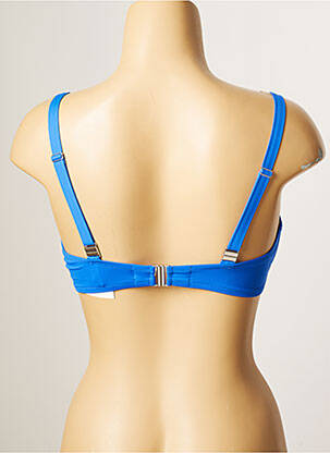 Haut de maillot de bain stretch haut soutien-gorge moulé bleu ANTIGEL femme