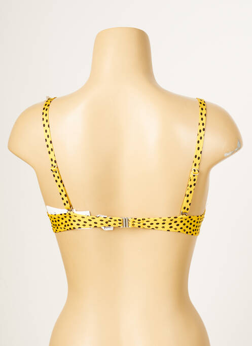 Haut de maillot de bain stretch haut soutien-gorge push-up jaune ANTIGEL femme