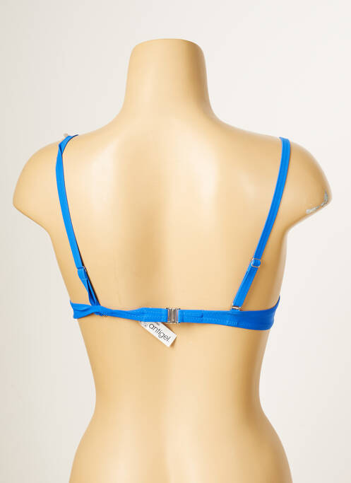 Haut de maillot de bain stretch haut soutien-gorge push-up bleu ANTIGEL femme