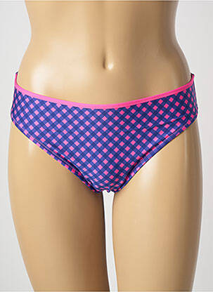 Bas de maillot de bain effet matière satinée culotte violet ANTIGEL femme
