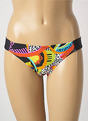 Bas de maillot de bain effet matière satinée culotte noir ANTIGEL femme