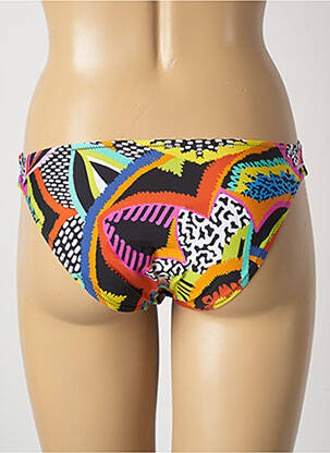 Bas de maillot de bain effet matière satinée culotte noir ANTIGEL femme