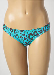 Bas de maillot de bain effet matière satinée culotte bleu ANTIGEL femme