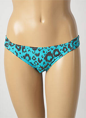 Bas de maillot de bain effet matière satinée culotte bleu ANTIGEL femme