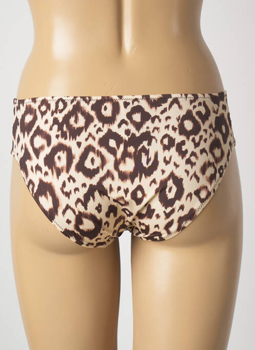 Bas de maillot de bain effet matière satinée culotte beige ANTIGEL femme