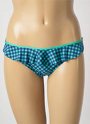 Bas de maillot de bain effet matière satinée culotte bleu ANTIGEL femme