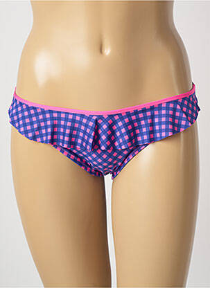 Bas de maillot de bain effet matière satinée culotte violet ANTIGEL femme