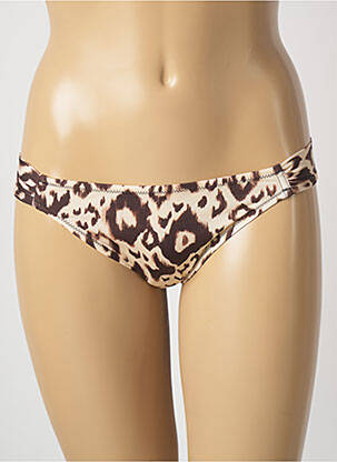 Bas de maillot de bain effet matière satinée culotte beige ANTIGEL femme