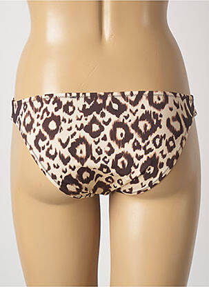 Bas de maillot de bain effet matière satinée culotte beige ANTIGEL femme