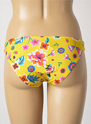 Bas de maillot de bain imprimé fleurs culotte jaune ANTIGEL femme