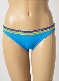 Bas de maillot de bain effet matière satinée culotte bleu ANTIGEL femme