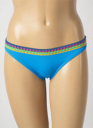 Bas de maillot de bain effet matière satinée culotte bleu ANTIGEL femme
