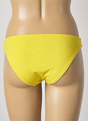Bas de maillot de bain effet matière satinée culotte jaune ANTIGEL femme
