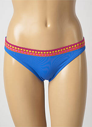 Bas de maillot de bain effet matière satinée culotte bleu ANTIGEL femme