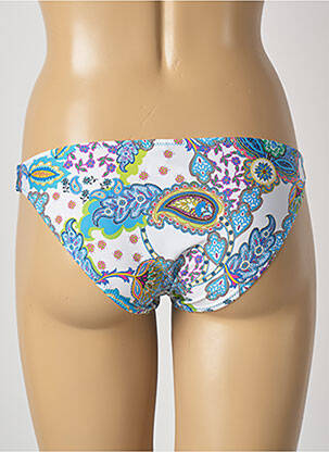 Bas de maillot de bain effet matière satinée culotte bleu ANTIGEL femme