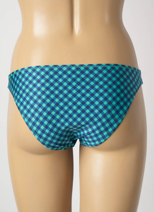 Bas de maillot de bain effet matière satinée culotte bleu ANTIGEL femme