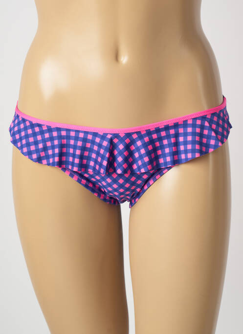 Bas de maillot de bain effet matière satinée culotte violet ANTIGEL femme