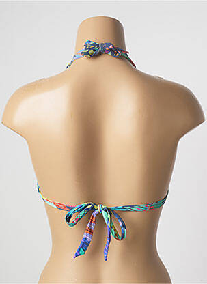Haut de maillot de bain stretch haut soutien-gorge avec mousse de rembourrage amovible bleu CHERRY BEACH femme