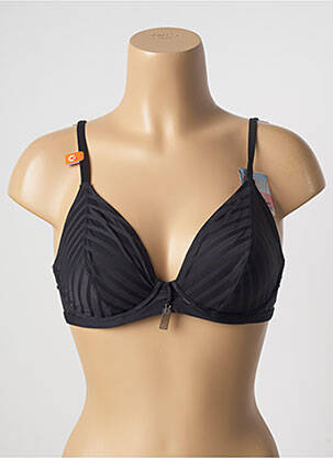 Haut de maillot de bain stretch haut soutien-gorge emboitant noir CHERRY BEACH femme