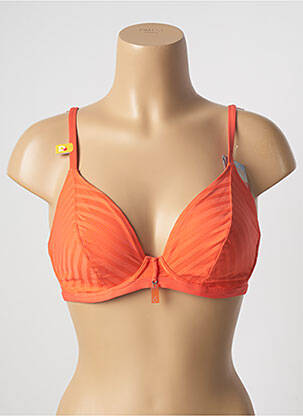 Haut de maillot de bain stretch haut soutien-gorge emboitant orange CHERRY BEACH femme
