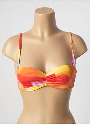 Haut de maillot de bain stretch haut soutien-gorge moulé orange CHERRY BEACH femme
