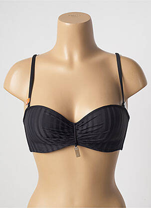 Haut de maillot de bain stretch haut soutien-gorge moulé noir CHERRY BEACH femme