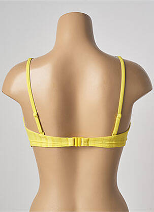 Haut de maillot de bain stretch haut soutien-gorge moulé jaune CHERRY BEACH femme